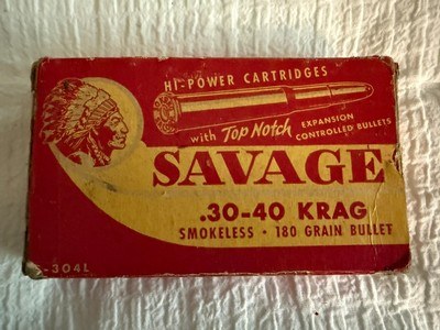 Savage Indian Head 30-40 Krag 180 Grain Bullets - Image 1 of 8