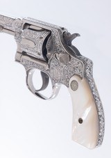 Signed L Kelly Exhibition Engraved Smith & Wesson .32 Hand Ejector w/ Fitted Walnut Case - 14 of 14
