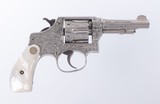 Signed L Kelly Exhibition Engraved Smith & Wesson .32 Hand Ejector w/ Fitted Walnut Case - 7 of 14