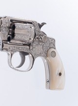 Signed L Kelly Exhibition Engraved Smith & Wesson .32 Hand Ejector w/ Fitted Walnut Case - 11 of 14