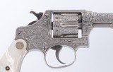 Signed L Kelly Exhibition Engraved Smith & Wesson .32 Hand Ejector w/ Fitted Walnut Case - 9 of 14