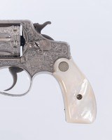 Signed L Kelly Exhibition Engraved Smith & Wesson .32 Hand Ejector w/ Fitted Walnut Case - 4 of 14