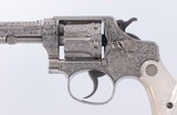 Signed L Kelly Exhibition Engraved Smith & Wesson .32 Hand Ejector w/ Fitted Walnut Case - 5 of 14