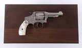 Signed L Kelly Exhibition Engraved Smith & Wesson .32 Hand Ejector w/ Fitted Walnut Case - 2 of 14
