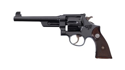 SUPER RARE 3rd Model 44 Hand Ejector Target Smith & Wesson Mfd. 1941 99% - Image 1 of 9