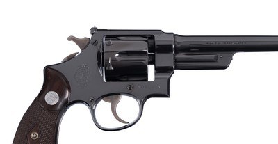 SUPER RARE 3rd Model 44 Hand Ejector Target Smith & Wesson Mfd. 1941 99% - Image 7 of 9