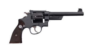 SUPER RARE 3rd Model 44 Hand Ejector Target Smith & Wesson Mfd. 1941 99% - Image 5 of 9