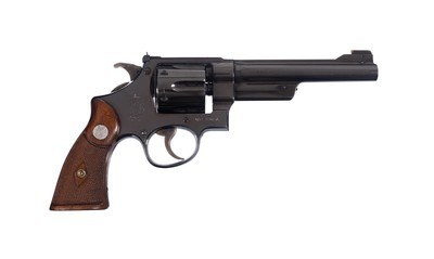 Smith & Wesson .357 Registered Magnum 6” King Sights Red Post Humpback Hammer Lettered - Image 5 of 12