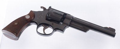 Smith & Wesson .357 Registered Magnum 6” King Sights Red Post Humpback Hammer Lettered - Image 9 of 12