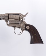 Factory Engraved Colt SAA 3rd Gen 7 1/2” 9mm Nickel Rare! - Image 2 of 11