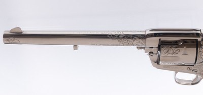 Factory Engraved Colt SAA 3rd Gen 7 1/2” 9mm Nickel Rare! - Image 10 of 11