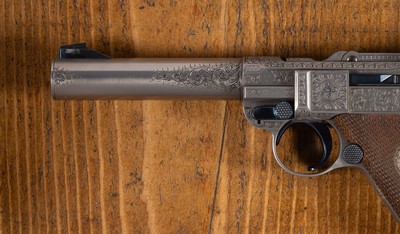 Factory Exhibition Engraved Mauser Parabellum Luger Sport ANIB 1977 Ultra Rare - Image 5 of 15