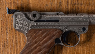 Factory Exhibition Engraved Mauser Parabellum Luger Sport ANIB 1977 Ultra Rare - Image 8 of 15