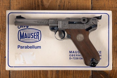 Factory Exhibition Engraved Mauser Parabellum Luger Sport ANIB 1977 Ultra Rare