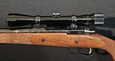 1970 Browning Belgium Medallion .300 Win Mag - Hand Engraved, Period Scope & Brake, Bedded, Rare! - Image 3 of 19