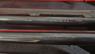 Thompson Center Contender .22 L.R./45 Win. mag & 44 Magnum Pistol Set - Image 6 of 23
