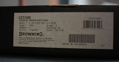 Browning Citori 12 Ga 3'' 725 Grade 5 - Image 20 of 21