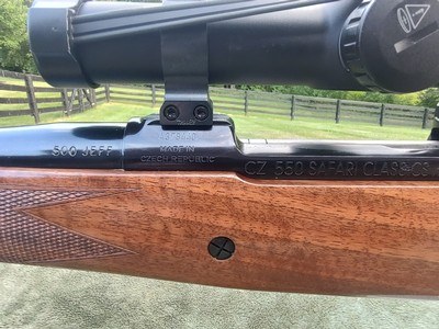 CZ 550 Safari Classics in 500 Jeffery with Zeiss V6 scope and custom ammunition - Image 11 of 15