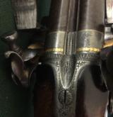 JOHN MANTON CASED 16 BORE DOUBLE BARREL FLINTLOCK SPORTING GUN - CIRCA 1796 - In Manton Books - 6 of 12