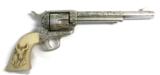 Engraved Nickel1st Gen Colt SAA Single Action Army Revolver 45 Colt w/ Carved Grips
- 1 of 6