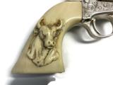 Engraved Nickel1st Gen Colt SAA Single Action Army Revolver 45 Colt w/ Carved Grips
- 3 of 6