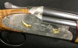 ONE OF A KIND - Perazzi MX3 - ORO Posotti & Bill Mains Engraved Sideplate O/U 12ga - 2bbl set - Cased - 2 of 10