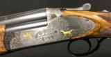 ONE OF A KIND - Perazzi MX3 - ORO Posotti & Bill Mains Engraved Sideplate O/U 12ga - 2bbl set - Cased - 1 of 10