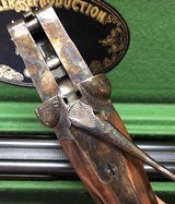 As New Parker Reproduction DHE 20GA - Leather Cased - Fantastic Figured English Straight Stock Wood - w/ Manual - 7 of 13