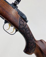 EXHIBITION GRADE MAUSER OBERNDORF MODEL 4000 RIFLE - 222 CAL - EXTENSIVE SCROLL AND OAK LEAF CARVING - EXCEPTIONAL GUN - 3 of 15