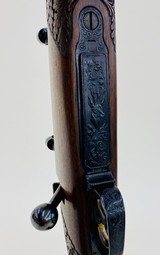 EXHIBITION GRADE MAUSER OBERNDORF MODEL 4000 RIFLE - 222 CAL - EXTENSIVE SCROLL AND OAK LEAF CARVING - EXCEPTIONAL GUN - 6 of 15