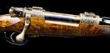 DELUXE HAUPTMANN SPORTING RIFLE- SLIM LINE - CASE COLORED & ENGRAVED - 270 WIN W/ SWAROVSKI & CASE - 4 of 15