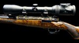 DELUXE HAUPTMANN SPORTING RIFLE- SLIM LINE - CASE COLORED & ENGRAVED - 270 WIN W/ SWAROVSKI & CASE - 13 of 15