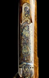 DELUXE HAUPTMANN SPORTING RIFLE- SLIM LINE - CASE COLORED & ENGRAVED - 270 WIN W/ SWAROVSKI & CASE - 8 of 15