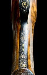 DELUXE HAUPTMANN SPORTING RIFLE- SLIM LINE - CASE COLORED & ENGRAVED - 270 WIN W/ SWAROVSKI & CASE - 12 of 15