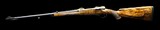 DELUXE HAUPTMANN SPORTING RIFLE- SLIM LINE - CASE COLORED & ENGRAVED - 270 WIN W/ SWAROVSKI & CASE - 5 of 15