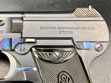 SPECTACULAR LIKE NEW STEYR 1908 PISTOL SEMI-AUTO W/ TIP-UP BBL 7.65 CAL - 5 of 9