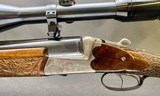 BEAUTIFUL JOHANN MICHELITSCH COMBINATION GUN - STUNNING CARVED STOCK - 12GA X 8X57 W/ KAHLES SCOPE - 2 of 13