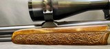 BEAUTIFUL JOHANN MICHELITSCH COMBINATION GUN - STUNNING CARVED STOCK - 12GA X 8X57 W/ KAHLES SCOPE - 5 of 13