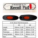 GENUINE S.W. SILVERS SOLID RECOIL PADS - FROM ENGLAND - NOW AVAILABLE IN USA - TWO SIZES - FOR ALL FINE FIREARMS - 3 of 3