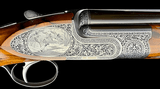 FABBRI EXHIBITION GAME SCENE MARIO TERZI ENGRAVED 12GA O/U SIDELOCK PIGEON GUN- CASED - CIRCA 2000 - PICTURED IN TERZI BOOK - AS NEW - 4 of 13