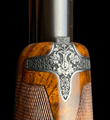 FABBRI EXHIBITION GAME SCENE MARIO TERZI ENGRAVED 12GA O/U SIDELOCK PIGEON GUN- CASED - CIRCA 2000 - PICTURED IN TERZI BOOK - AS NEW - 6 of 13