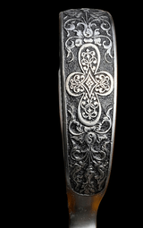 FABBRI EXHIBITION GAME SCENE MARIO TERZI ENGRAVED 12GA O/U SIDELOCK PIGEON GUN- CASED - CIRCA 2000 - PICTURED IN TERZI BOOK - AS NEW - 7 of 13