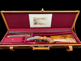 FABBRI EXHIBITION GAME SCENE MARIO TERZI ENGRAVED 12GA O/U SIDELOCK PIGEON GUN- CASED - CIRCA 2000 - PICTURED IN TERZI BOOK - AS NEW - 3 of 13