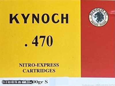 KYNOCH- UK- 470 NITRO EXPRESS - 500 GR SOLID - 5-ROUND BOX