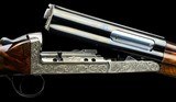 COSMI DELUXE 20GA AUTO LOADING SHOTGUN - MAGNIFICENT ENGRAVING W/ GOLD GAME SCENE - BEAUTIFUL WOOD - 3 of 11