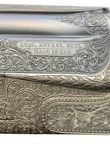 CLASSIC MERKEL 303E GAME SCENE ENGRAVED SUPERLIGHT HAND-DETACHABLE SIDELOCK GAME GUN W/ SINGLE TRIGGER - 6 of 15