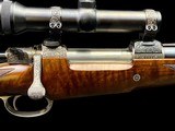 PERUGINI & VISINI EXHIBITION GRADE 416 RIGBY SAFARI RIFLE W/ SWAROVSKI SCOPE - BEAUTIFUL ENGRAVING - A PROPER SAFARI GUN - 1 of 14