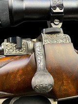 PERUGINI & VISINI EXHIBITION GRADE 416 RIGBY SAFARI RIFLE W/ SWAROVSKI SCOPE - BEAUTIFUL ENGRAVING - A PROPER SAFARI GUN - 3 of 14