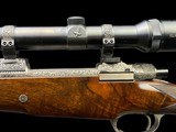 PERUGINI & VISINI EXHIBITION GRADE 416 RIGBY SAFARI RIFLE W/ SWAROVSKI SCOPE - BEAUTIFUL ENGRAVING - A PROPER SAFARI GUN - 6 of 14