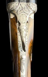 PERUGINI & VISINI DELUXE SAFARI DOUBLE RIFLE - 470 NITRO - GRECO ENGRAVED W/ SCHMIDT BENDER ILLUMINATED SCOPE. -
CASED - 6 of 15